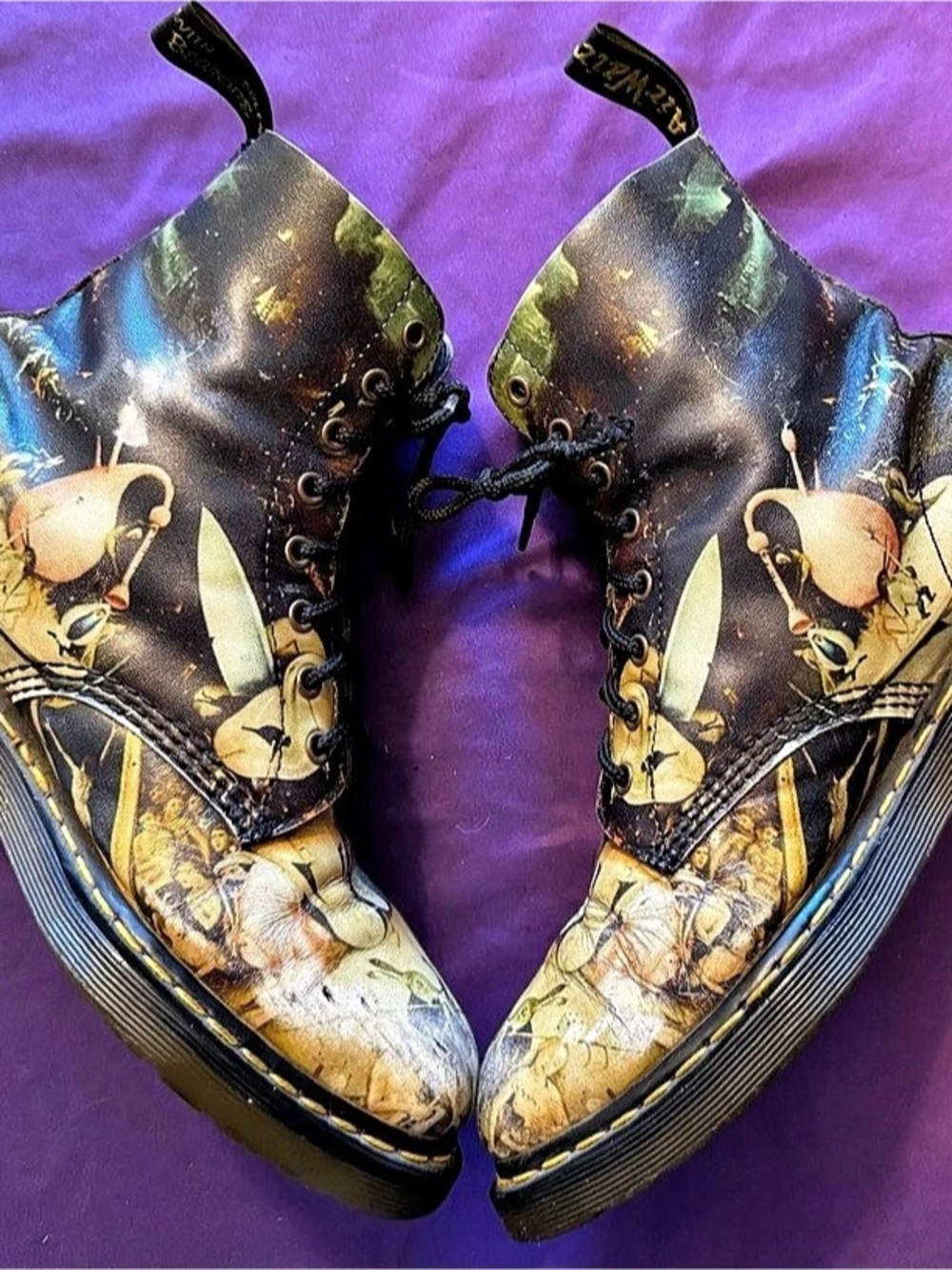 Dr. Martens 1460 Pascal Hell Boots Hieronymus Bosch Museum Collab UK 11 US M 12